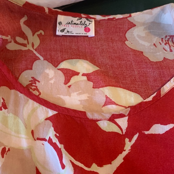 Free people red trapeze slip dress/tunic. Never worn - Picture 5 of 5